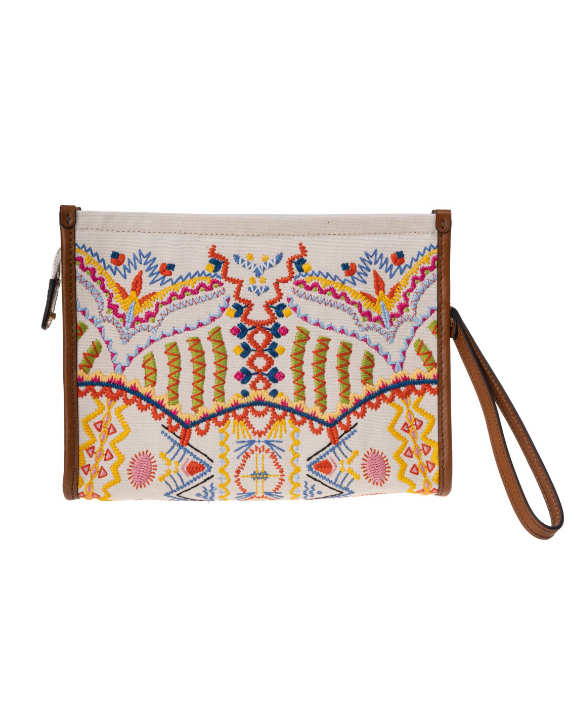 shop ETRO  Borsa: Etro Borsa in cotone con finiture in pelle, impreziosita con ricami ornamentali, disegni Paisley e fiori tinto filo.
Tasca interna.
Chiusura con zip.
Etichetta con logo ETRO e Pegaso ricamata sul fronte.
Dimensioni: 18 x 25 x 5 cm.
Composizione: 100% cotone.
Fabbricato in Italia.. 1H784 7035-8000 number 6877583